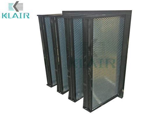 Do filtro de ar compacto do banco do grânulo V do carbono ativado armação de aço plástica/galvanizada