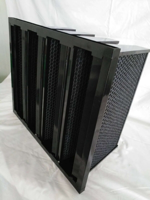 Do filtro de ar compacto do banco do grânulo V do carbono ativado armação de aço plástica/galvanizada
