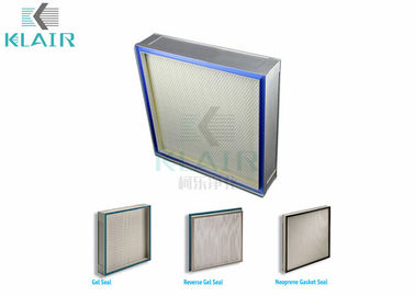 Mini filtro de ar do gel de silicone do plissado, filtros reversos de Hepa do selo do gel para o quarto desinfetado