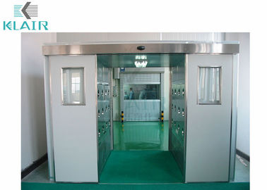 Túnel do chuveiro de ar da sala de limpeza da carga dos bens com a porta automaticamente deslizante
